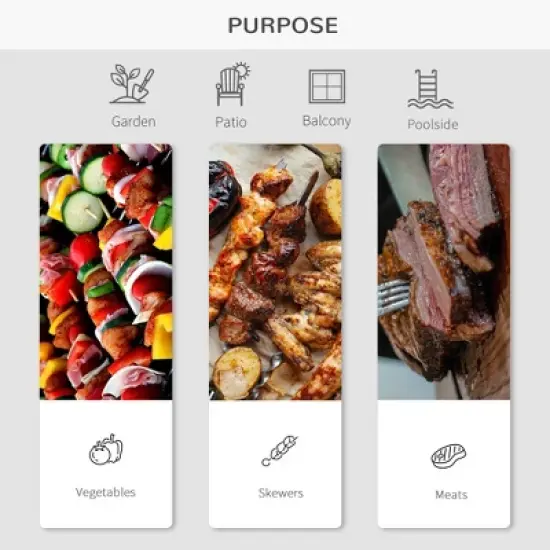 Kumasinova 21" Portable Charcoal Grill with Wheels, Bottom Shelf, Adjustable Vents on Lid, BBQ Smoker for Picnic Camping Backyard Cooking, Black image {6}