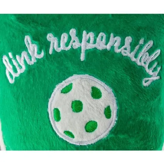 Haute Diggity Dog Green Stripe Pickleball Paddle Plush Dog Toy with Squeaker image {4}