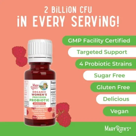 MaryRuth's Organic Women's Precision Probiotic Digestive Liquid Drops image {6}