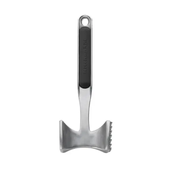 KitchenAid Aluminum Meat Pounder: Black Hand Wash Meat Tenderizer Mallet, 9.45" Height, 3.35" Width image {6}