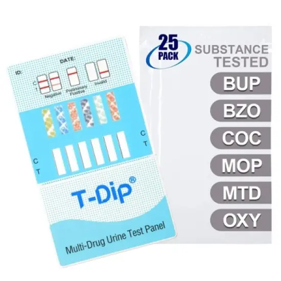 Mintegrity [25pk] 6 Panel Urine Drug Test Card for Home | High Sensitivity Substance Screening Home Detection Urine Dip Card | MT-WDOA-865 image {5}