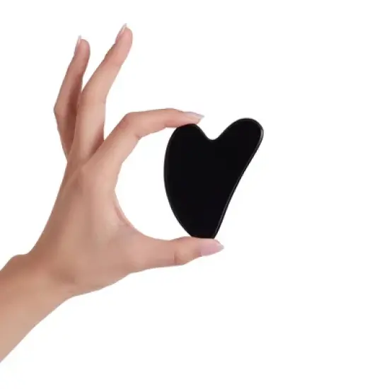 Plum Beauty Obsidian Gua Sha Stone image {2}