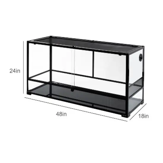 REPTI ZOO Tempered Glass Large 90 Gallon Reptile Tank image {1}