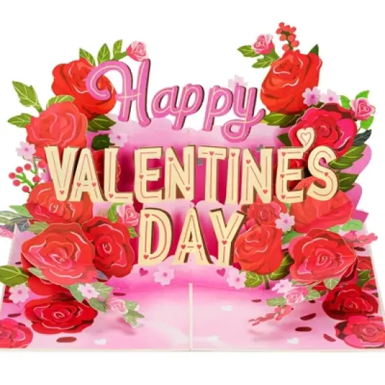 Paper Love Happy Valentine's Day Card, 3D Pop Up Valentine Cards - 5" x 7" Cover - Includes Envelope and Note Card image {5}