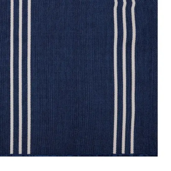 4' x 6' Outdoor Rug Stripe Navy - Threshold&trade; image {1}