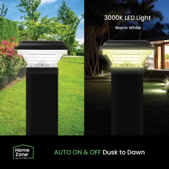 Home Zone Security&reg; Outdoor Solar Post Cap Lights for 3.5-In. x 3.5-In. and 4-In. x 4-In. Posts, 2 Pack image {7}