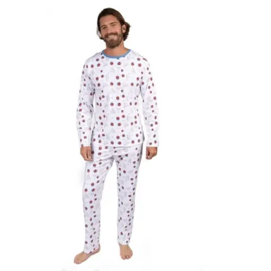 Leveret Mens Two Piece Cotton Comfortable Fit Pajamas image {14}