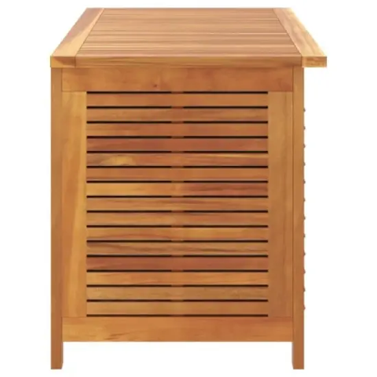 vidaXL Garden Storage Box with Louver 44.5"x19.7"x22" Solid Wood Acacia image {5}