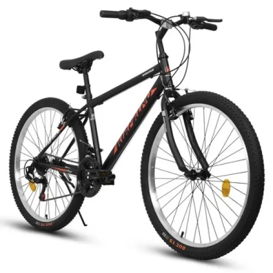 NAYSAYE Bicycle 24 Inch Mountain Bike Frame 21 Speed Dual V Brakes for Adults and Teens for Mountain Riding, Black and Red, 64.57"*24.8"*34.65" image {5}