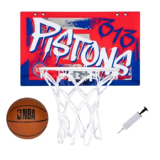 NBA Detriot Pistons Over The Door Mini Basketball Hoop image {6}