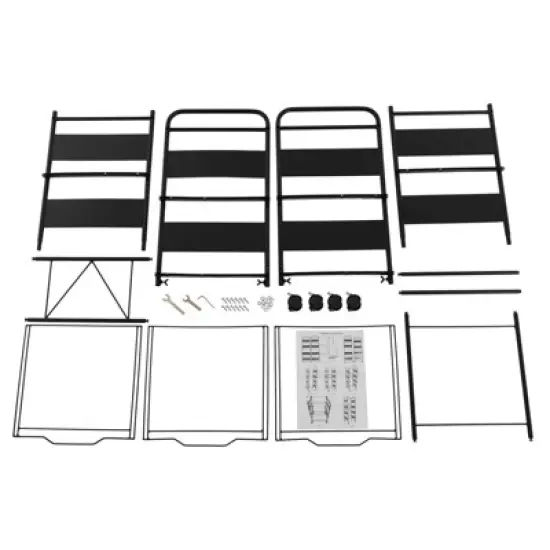 YIYIBYUS 4-Tier Rolling File Cart, Movable Hanging Files Stand with Wheels image {4}