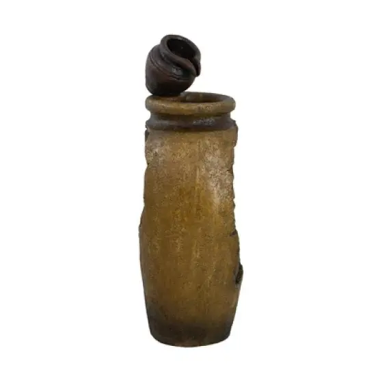 NAYSAYE Fountain Decorative 3 Tier Water Feature Rustic Design for Indoor Outdoor, Brown, 15.4"*11.8"*32.7" image {3}