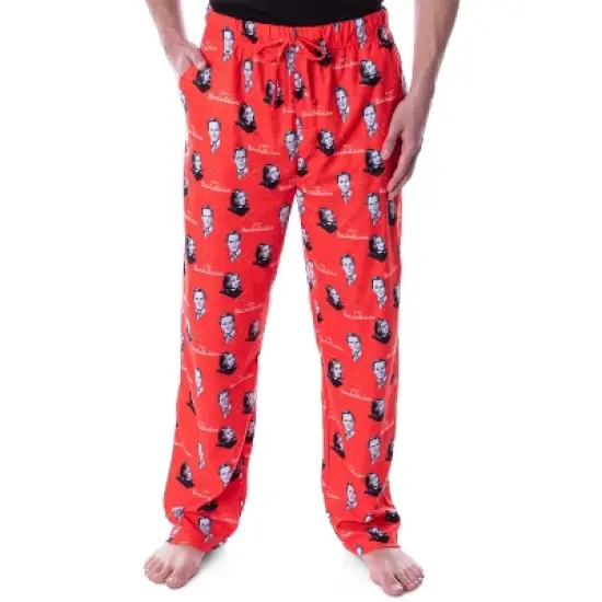 Marvel Studios Men's Wandavision Vintage Vision And Wanda Sleep Pajama Pants Red image {5}