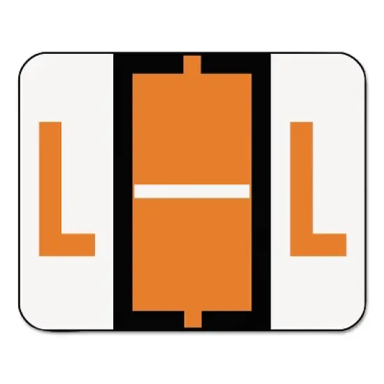 Smead A-Z Color-Coded Bar-Style End Tab Labels Letter L Dark Orange 500/Roll 67082 image {5}