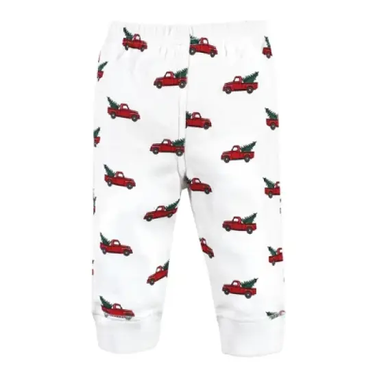 Hudson Baby Unisex Baby Cotton Pants, Christmas Tree Truck image {2}