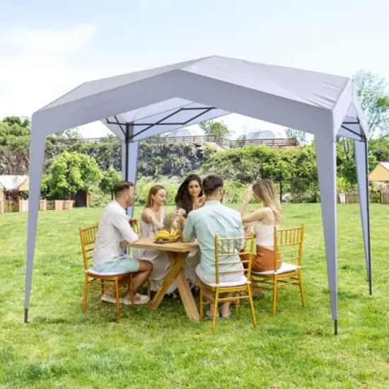Costway 10 x 10 FT Outdoor Pop up Canopy Tent with Higher Top Roller Bag Adjustable Height image {1}