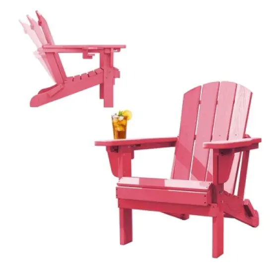 Hyleory Adjustable HDPE Adirondack Chair with Ergonomic Backrest image {26}