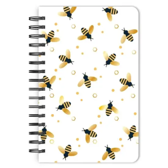 BrownTrout Busy Bees Compact Wire Journal with Foil Stamped Cover image {3}