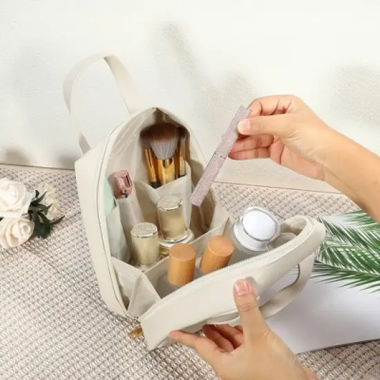 Unique Bargains Travel Portable Large Capacity Makeup Bag image {4}