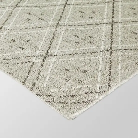 Diamond Outdoor Rug Gray - Smith & Hawken&trade; image {1}
