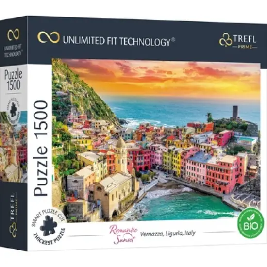 Trefl Romantic Sunset: Vernazza Liguria Italy Jigsaw Puzzle - 1500pc image {1}