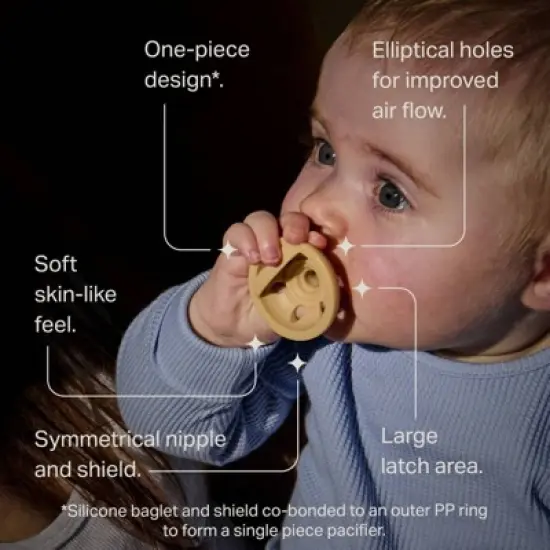 Tommee Tippee Breast Like Pacifier 6-18 Months - Pink & Blue - 4pk image {1}