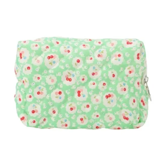 Unique Bargains Women Portable Cherry Makeup Bag Camping 1 Pc image {7}