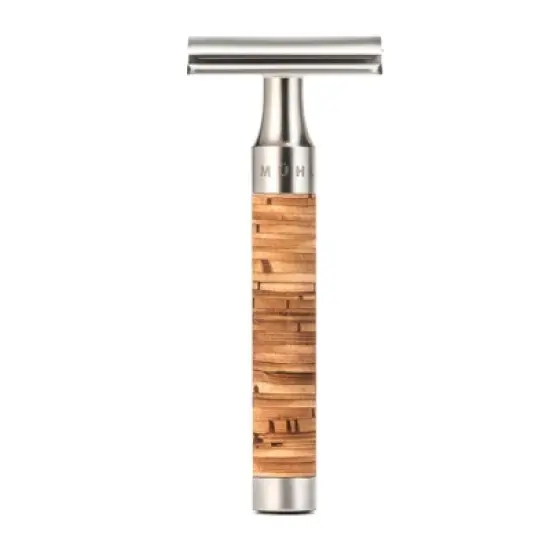 M&Uuml;HLE Rocca Stainless Steel & Birch Bark Safety Razor image {1}
