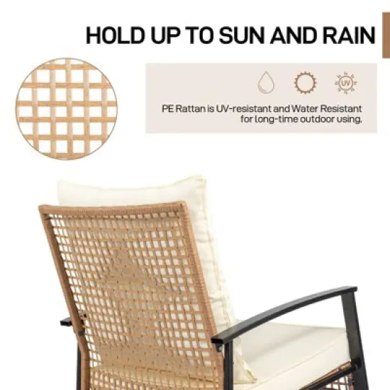 Karl Home Patio 3-Piece Wicker Rocking Conversation Set image {4}