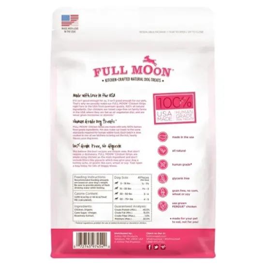 Full Moon Chicken Strips Jerky Dog Treats image {3}
