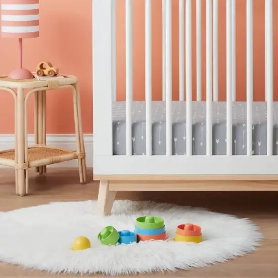 Fitted Crib Sheet Arrows - Cloud Island&trade; Gray image {1}