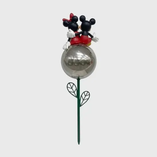 Disney 13.75" Polyester/Steel Mickey and Minnie Mouse Gazeball Stake image {2}