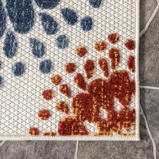 nuLOOM Iva Contemporary Flowers Indoor/Outdoor Patio Area Rug image {4}