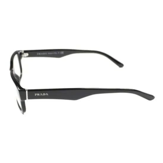Prada PR16MV 1AB1O1 Unisex Rectangle Eyeglasses Black 55mm image {2}