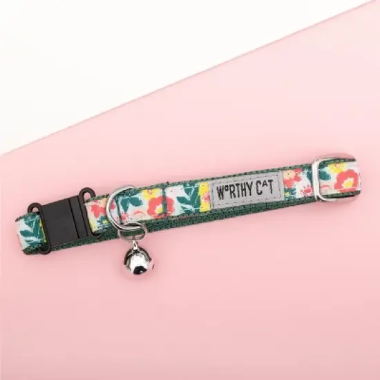 The Worthy Dog Spring Bouquet Breakaway Adjustable Cat Collar image {1}