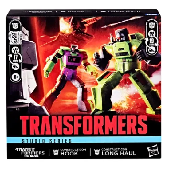 Transformers Studio Series The Transformers: The Movie Constructicon Long Haul & Constructicon Hook image {2}