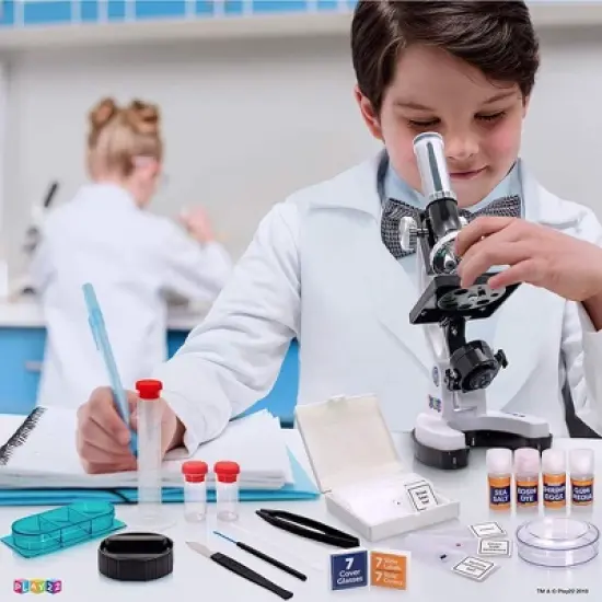 50PCs Microscope Kit Set in Carrying Box for Kids Educational Science Lab with 120X - 1200X Microscope Slides Specimens -Play22usa image {2}