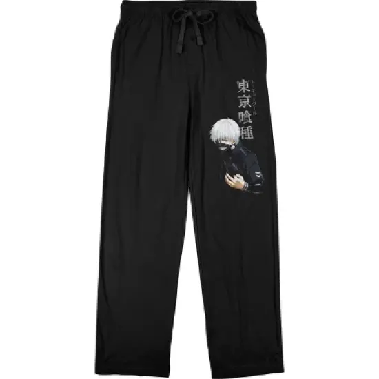Tokyo Ghoul Mask Up Men's Black Drawstring Sleep Pajama Pants image {5}