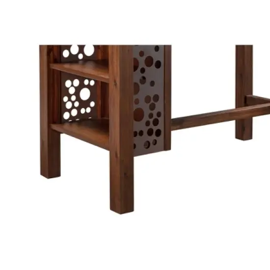 Rectangular Brittany Dining Table Wire Brushed Finish Chestnut - Boraam image {3}