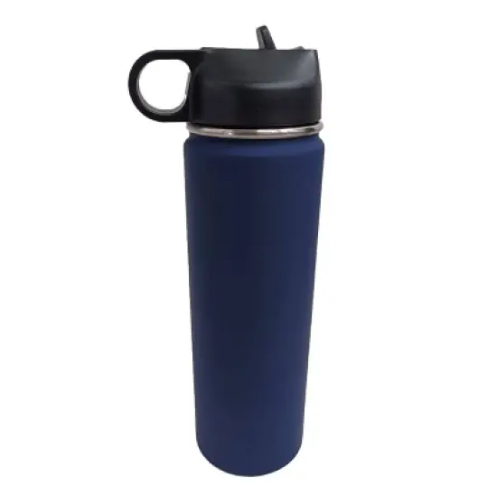 MLS Sporting KC 22oz Rubberized Touch Water Bottle: Stainless Steel Portable Drinkware image {1}