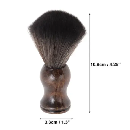 Unique Bargains Durable Shaving Brush 4.25"x1.3" Brown 1 Pc image {1}