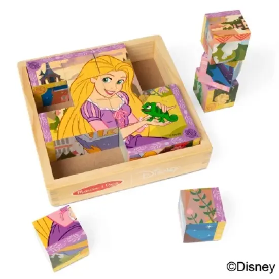 Melissa & Doug Disney Princess Wooden Toy Cube Puzzle Blocks: Educational Memory Skills, Fantasy Theme, 16 Pieces image {3}