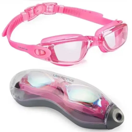 Link Active Kids Swim Goggle With Fast Clasp Technology UV Protection Leak & Fog Proof Wide View Boys & Girls Ages 3-9 image {10}