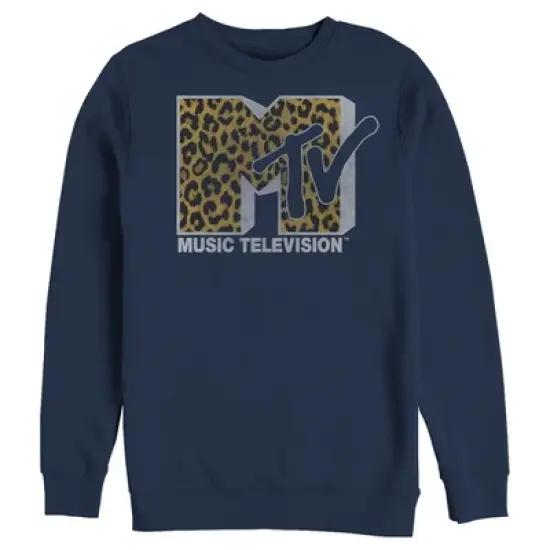 Men's MTV Cheetah Print Logo Sweatshirt image {8}