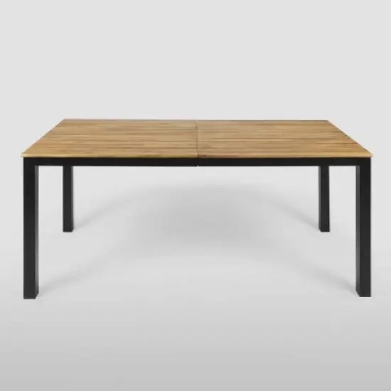 Marconi 7pc Acacia Wood Dining Set with Wicker Chairs & Cushions - Christopher Knight Home image {2}