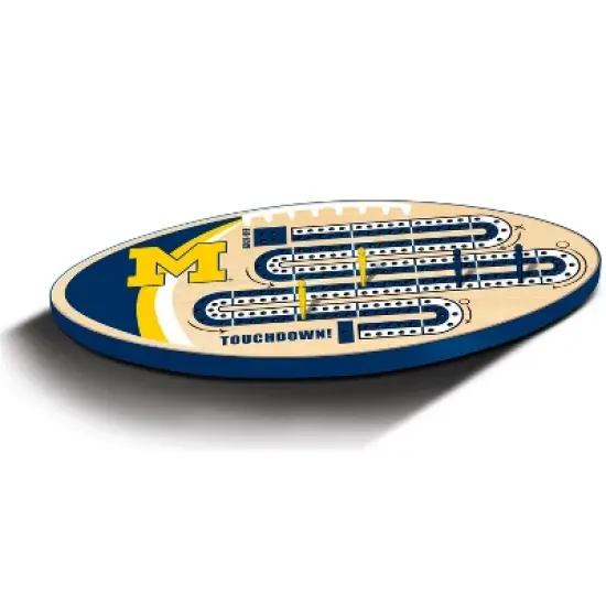 MasterPieces Officially Licensed  NCAA Michigan Wolverines Wooden Cribbage Game for Adults image {2}