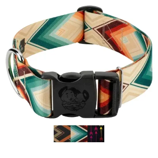 Country Brook Petz HossFit Jr Wide Deluxe Dog Collar - Chevron and Arrows Collection image {6}