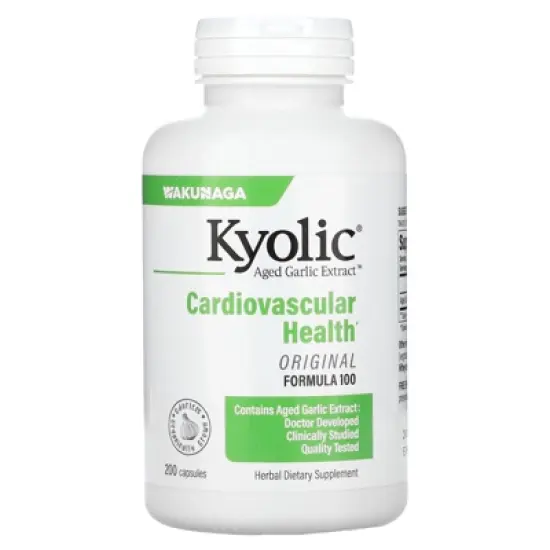 Kyolic Aged Garlic Extract, Cardiovascular Health, Original Formula 100, 200 Capsules (300 mg per Capsule) image {4}