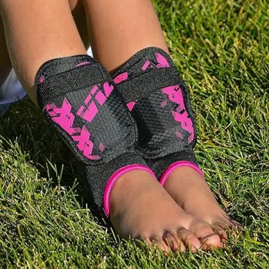 Vizari Napoli Soccer Shin Guards for Kids & Adults | Soccer Gear for Boys Girls | Provide Shin Protection | Adjustable Straps image {3}