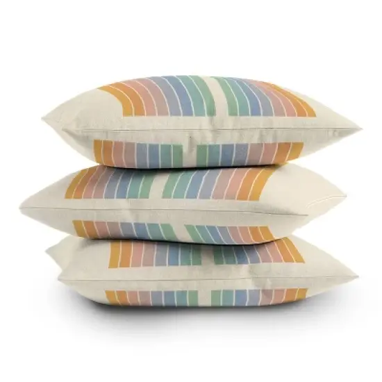 Colour Poems Gradient Arch Rainbow Outdoor Throw Pillow - Deny Designs image {2}